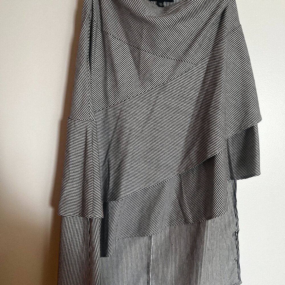 LEA & VIOLA Searsucker Hi-Lo Skirt